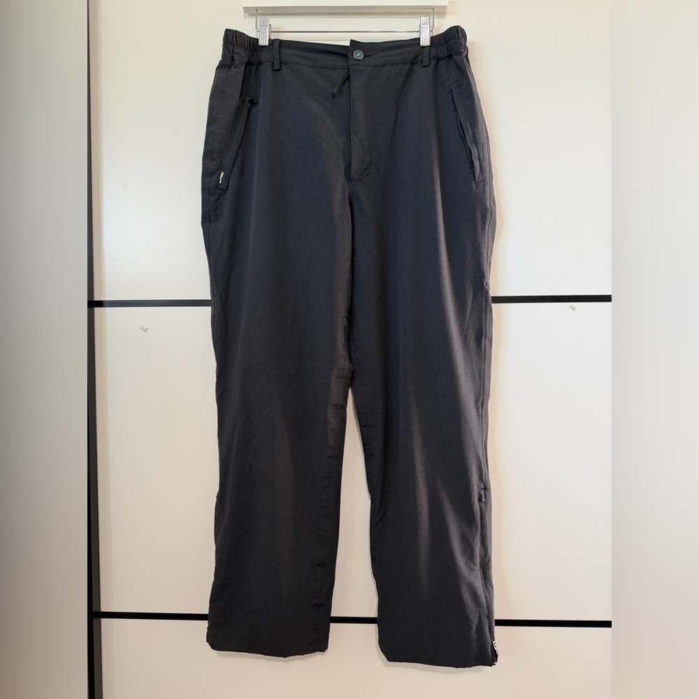 Linksoul   Pants Mens L 34-36 Black Drawstring Ankle Zip